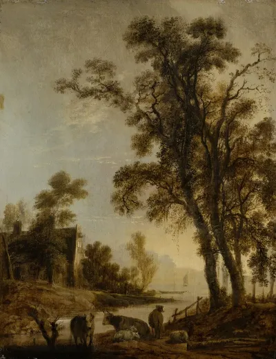River Bank With Cattle 2
