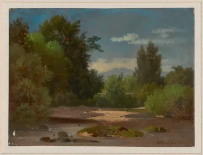 River Bend Overgrown With Trees