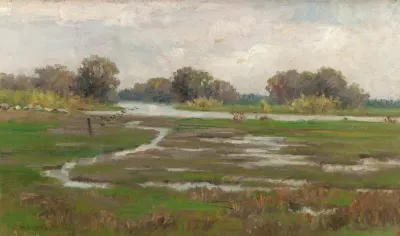 River Landscape With Marshes