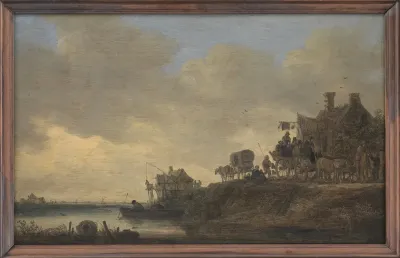 River Scene With The Swan Tavern