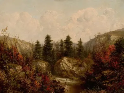 River Through An Autumn Forest