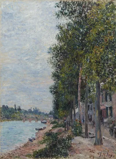 Road Along The Seine At Saint Mammes