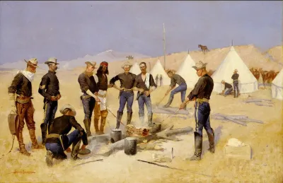 Roasting The Christmas Beef In A Cavalry Camp 2