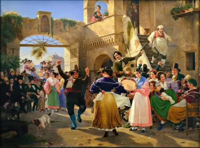 Romans Gathered For Merriment At An Osteria