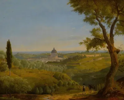 Rome A View Of Saint Peters From Monte Mario