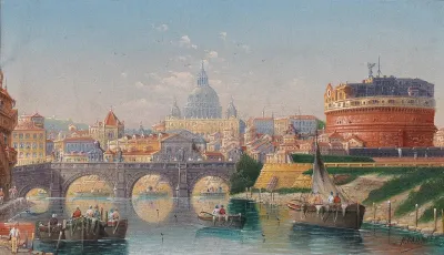 Rome View Of The Castel Santangelo