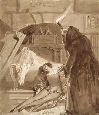 Romeo And Juliet V 3 The Friars Visit To The Tomb Of The Capulets