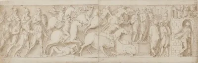 Romerske Bueskytter Romersk Angreb Marcus Aurelius Taler Til Sine Vagter Marcus Aurelius Modtager En Advarsel