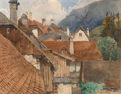 Roofs Of Houses In Eisenerz