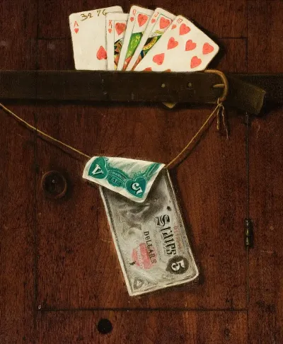 Royal Straight Flush And Five Dollar Bill