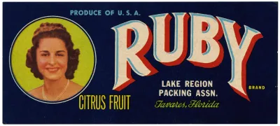 Ruby Brand Citrus Fruit Label 2