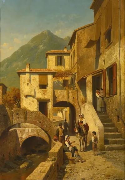 Rue A Monte Rosso Bord De La Mediterrane Italie