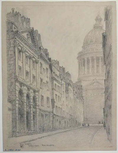 Rue Valette Et Le Pantheon
