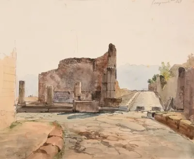 Rues Et Ruines A Pompei