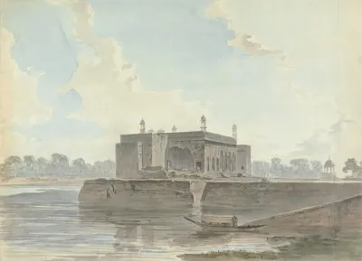Ruined Palace By A River