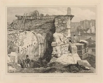 Ruins Of The Crypt Of St Thomas On Old London Bridge