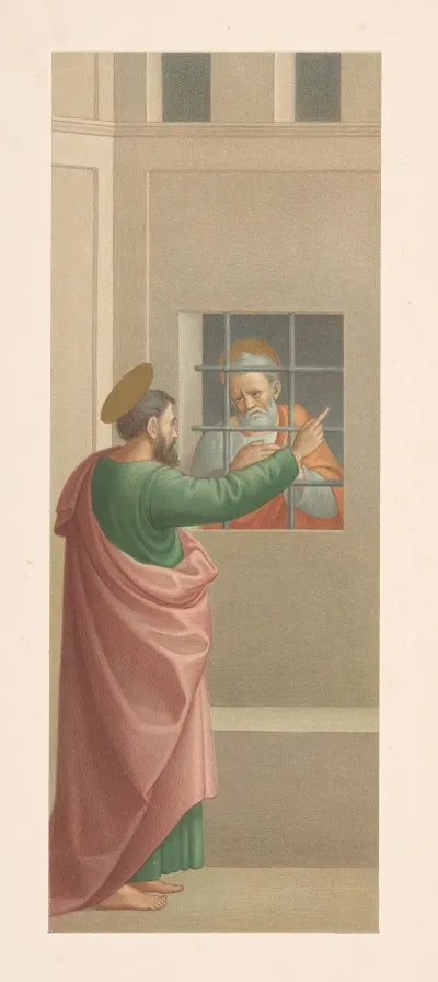 S Peter In Prison Visited By S Paul After Filippo Lippi