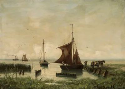 Sail Boats At The Lakeside