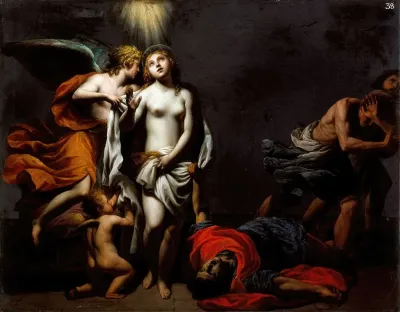 Saint Agnes Protected By An Angel