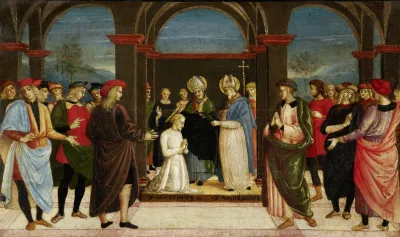 Saint Ambrose Vesting Saint Augustine