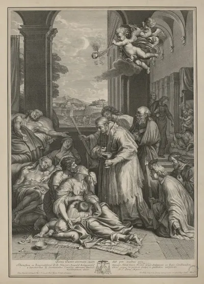 Saint Charles Borromeo Administering Communion To The Plague Victims Of Milan