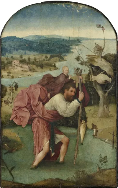 Saint Christopher Carrying The Christ Child