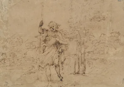Saint Christopher In A Landscape