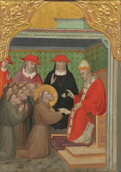 Saint Francis Before The Pope The Approva Of The Franciscan Rule