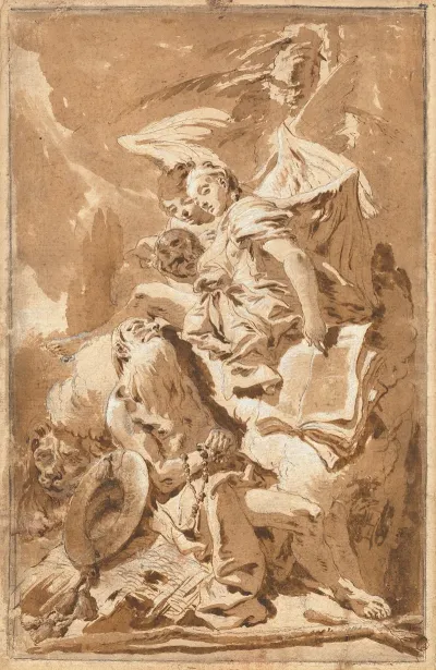 Saint Jerome In The Desert Listening To The Angels