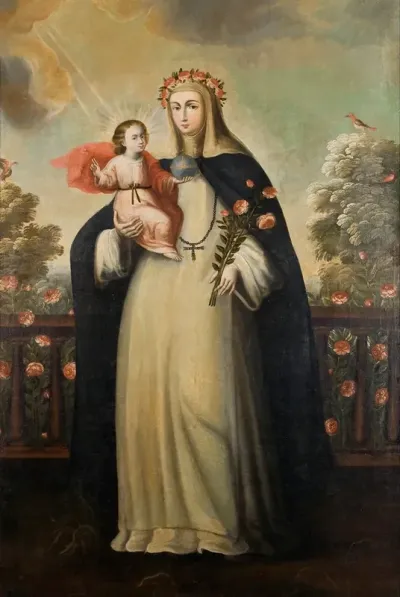 Saint Rose Of Lima With Child Jesus