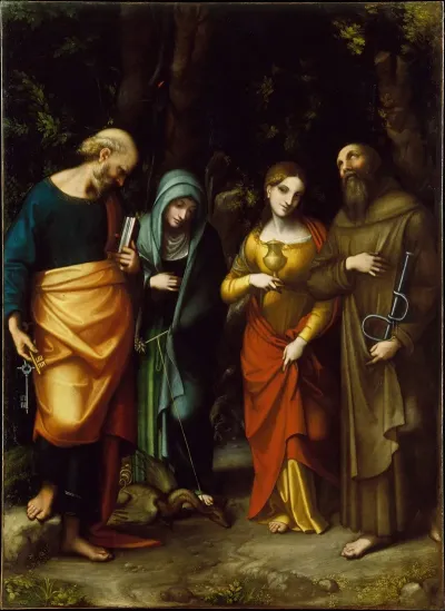 Saints Peter Martha Mary Magdalen And Leonard