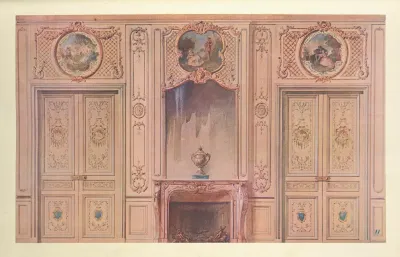 Salon Peint Style Regence Vue Geometrale