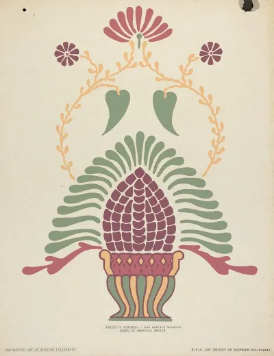 San Gabriel Mission Priests Vestment From The Portfolio Decorative Art Of Spanish California 2