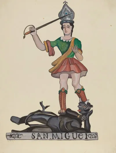San Miguel The Archangel And Satan