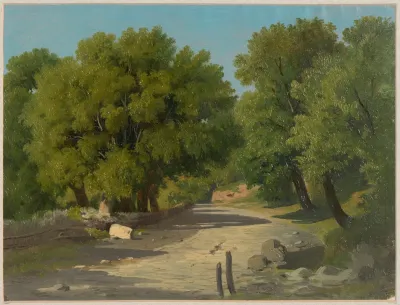Sandy Road Among Trees