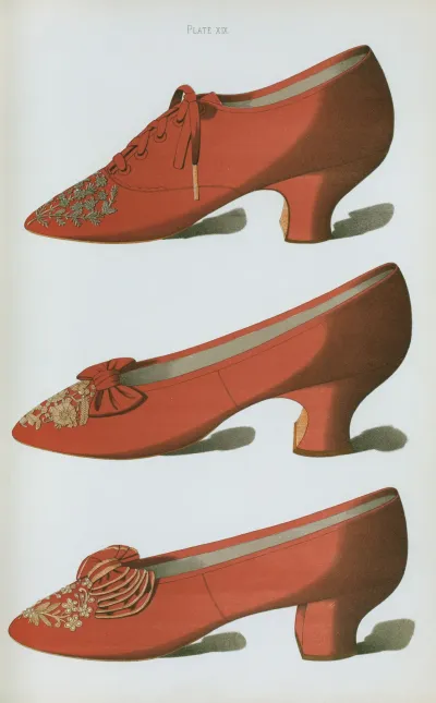 Satin Oxford Shoe Embroidered In Steel Beads In A Floral Pattern