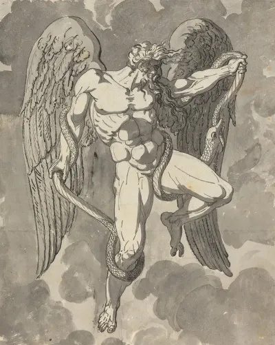 Saturn Wrestling With A Snake