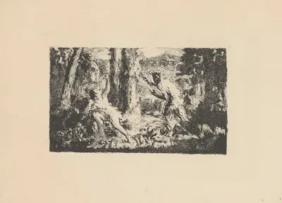 Satyre Courant Derriere Une Nymphe