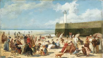 Scene De Plage En Ete