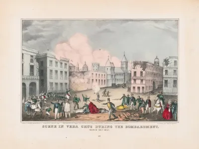 Scene In Vera Cruz During The Bombardment March 25 1847