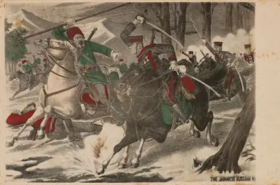 Scene Of A Battle During The Russo Japanese War
