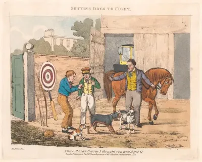 Scenes In The Life Of Master George Setting Dogs To Fight