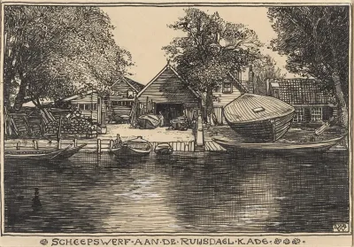 Scheepswerf Aan De Ruysdael Kade Te Amsterdam