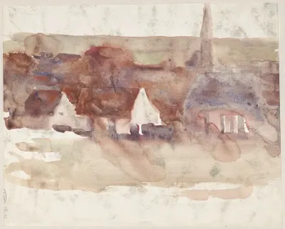 Schets Van Een Stadsgezicht
