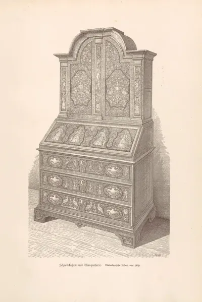 Schreibkasten Mit Marqueterie Niederdeutsch