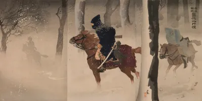 Scouts Near Nuizhuang On A Snowy Night