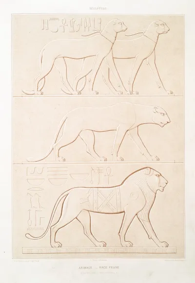 Sculpture Animaux Race Feline Thebes Xviie Et Xviiie Dynasties