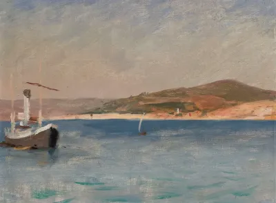 Sea With A Ship At The Coast From The Journey To Constantinople