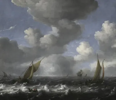 Seascape And Fishing Boats