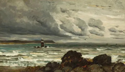 Seascape With Lighthouse 2